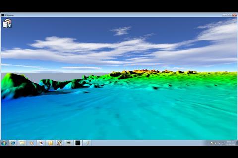 A screen shot of the WASSP 3D seafloor profiling, a favourite feature of Trevor’s